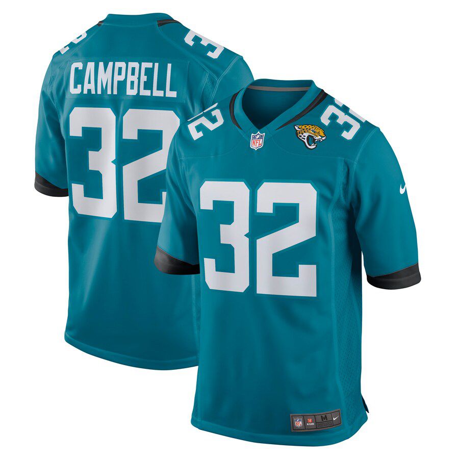 Men Jacksonville Jaguars #32 Tyson Campbell Nike Green Game NFL Jersey